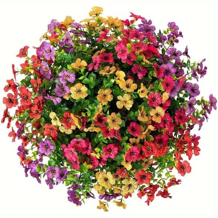 🔥Last Day Only $6.99 💐UV Resistant Colorful Faux Flower for Outdoors