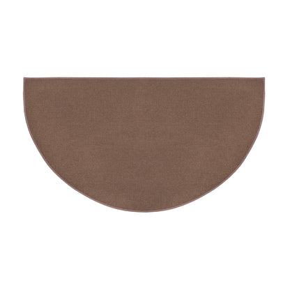 Flame Resistant Fiberglass Half Round Hearth Rug, 27" x 48"