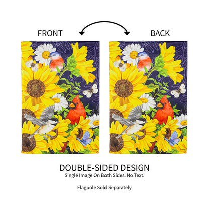 Sunflower Glory Garden Suede Flag