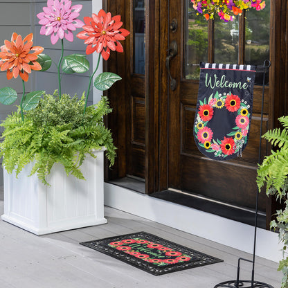 Floral Watercolor Wreath with Faux Pansies and Violets