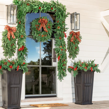 Holiday Woodland Evergreens 12'L Garland