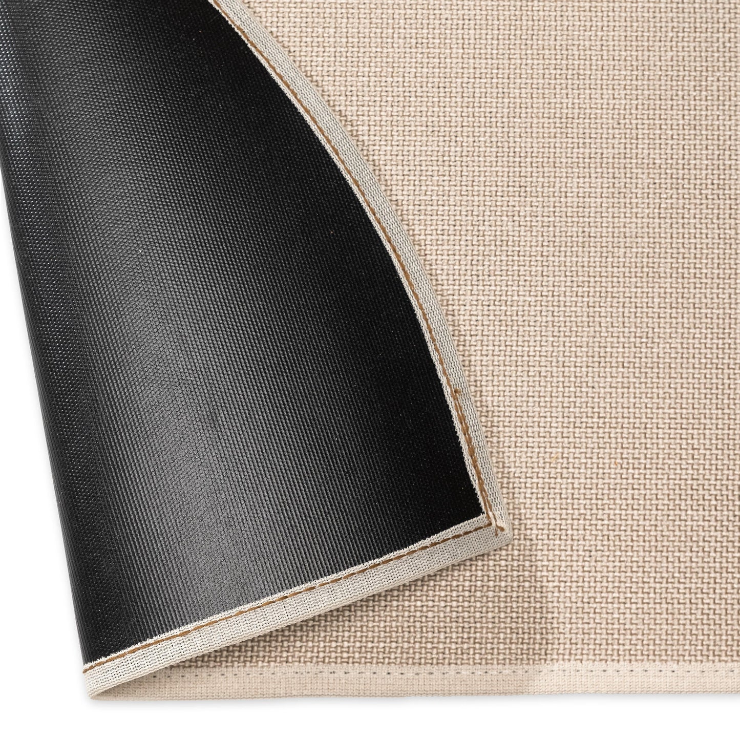 Flame Resistant Fiberglass Half Round Hearth Rug, 27" x 48"