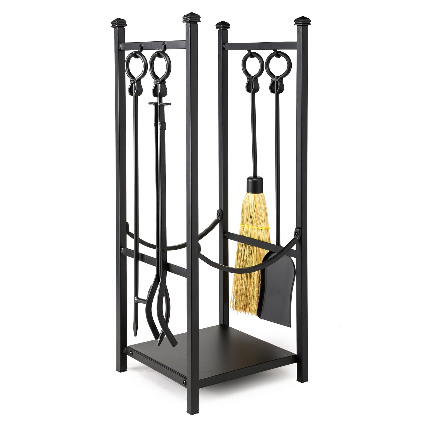 Wood Rack With Fireplace Tools