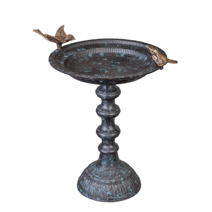Sculpted Songbirds Metal Pedestal Birdbath