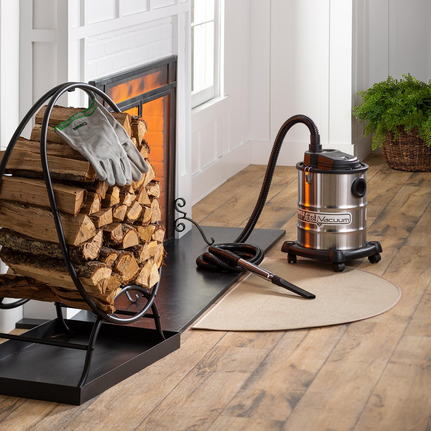 Flame Resistant Fiberglass Half Round Hearth Rug, 27" x 48"