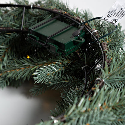 Misty Pine Lighted Holiday Wreath