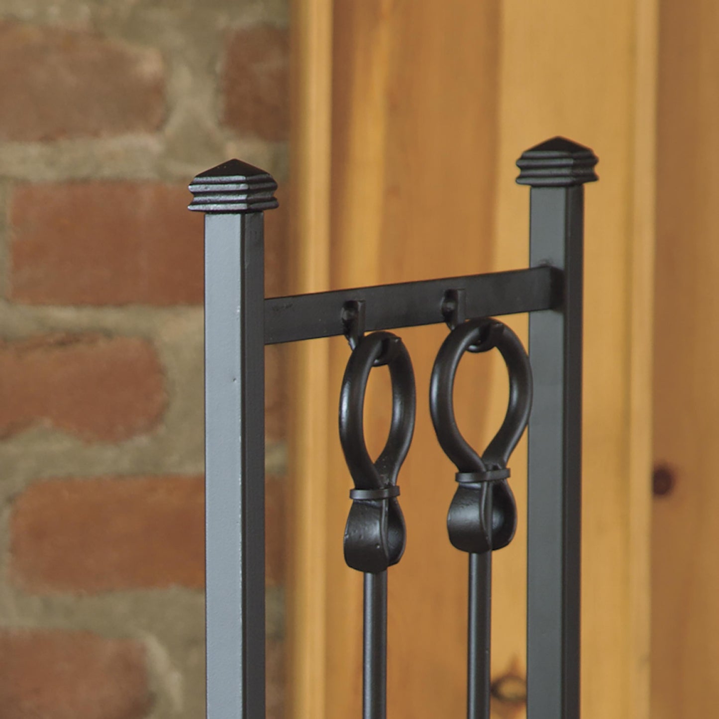 Wood Rack With Fireplace Tools