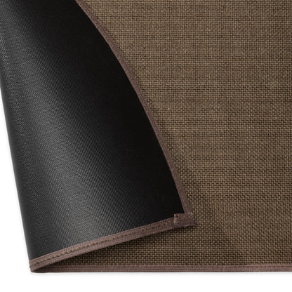 Flame Resistant Fiberglass Half Round Hearth Rug, 27" x 48"