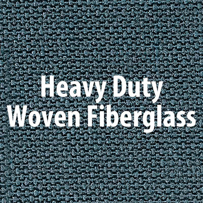 Flame Resistant Fiberglass Half Round Hearth Rug, 27" x 48"