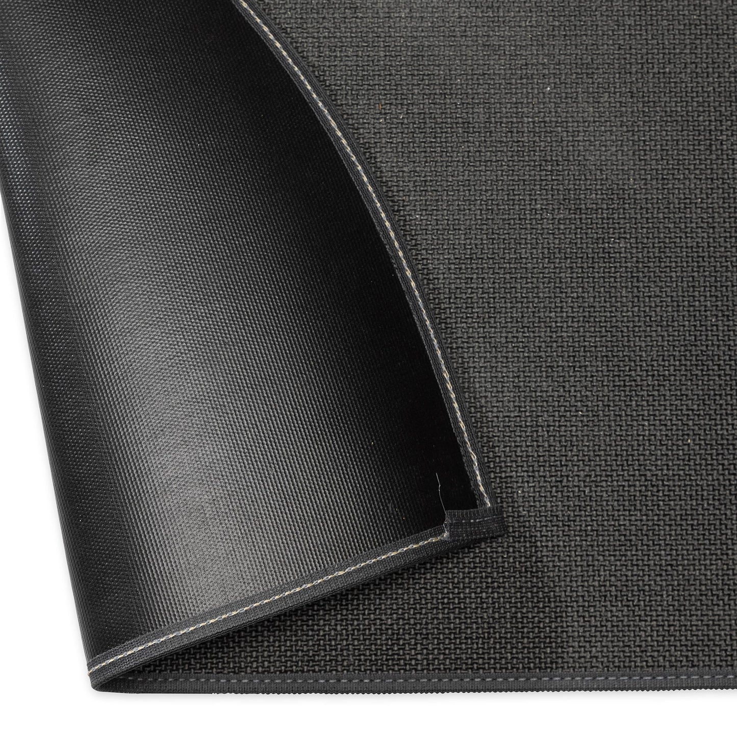 Flame Resistant Fiberglass Half Round Hearth Rug, 27" x 48"