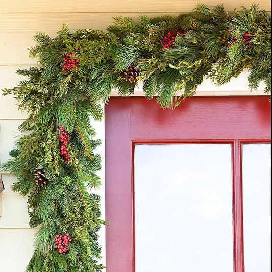 Holiday Woodland Evergreens 12'L Garland