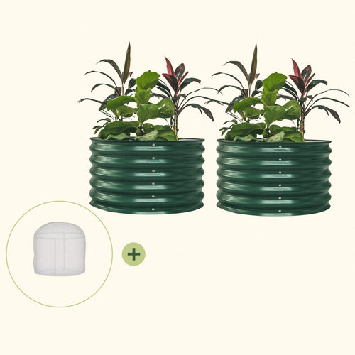 2.5' x 2.5' Covered Bundle Twin Pack  (Garden Beds + Cover)