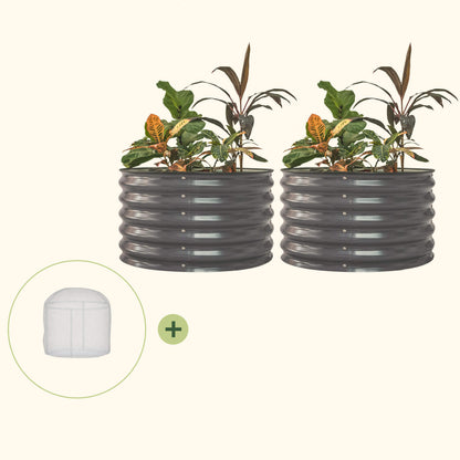 2.5' x 2.5' Covered Bundle Twin Pack  (Garden Beds + Cover)