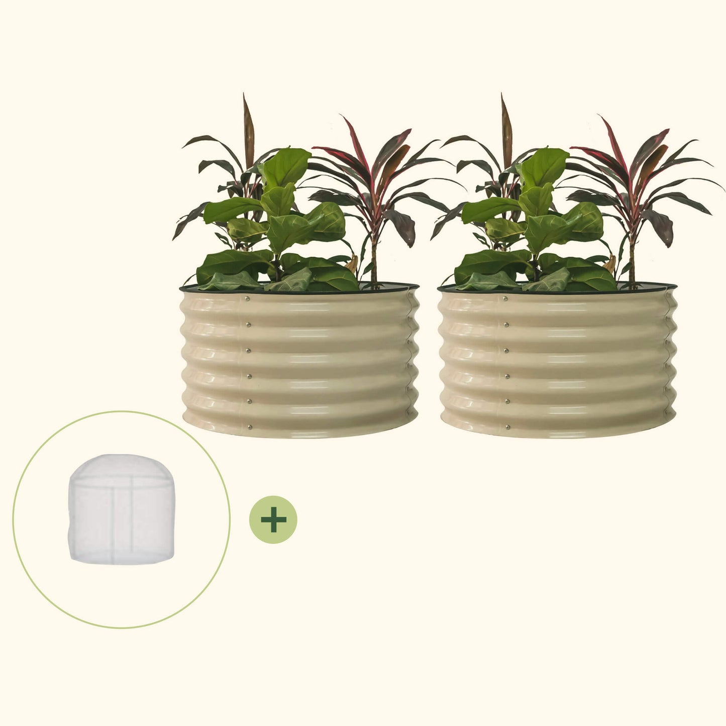 2.5' x 2.5' Covered Bundle Twin Pack  (Garden Beds + Cover)