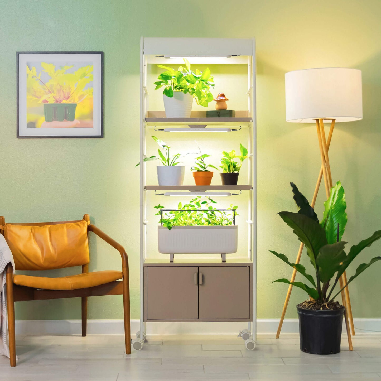 4 Tier Grow Light Garden  with Storage