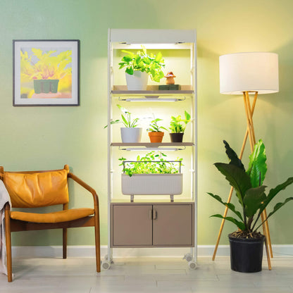 4 Tier Grow Light Garden  with Storage